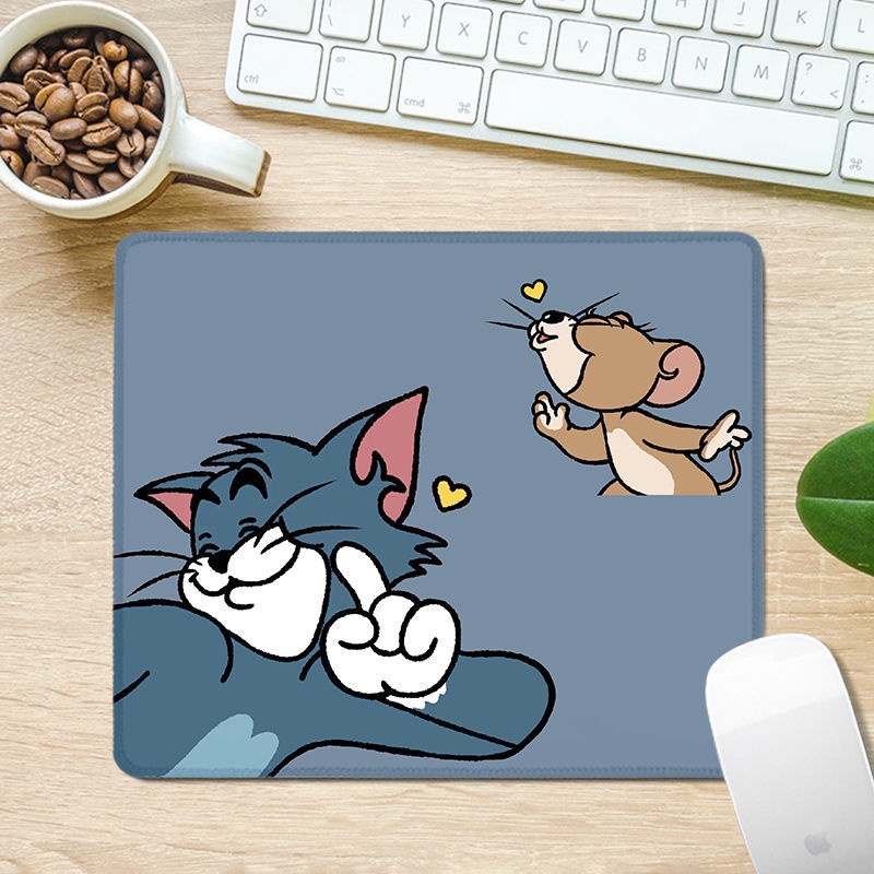 Tấm Lót Chuột Cao Su Dày Họa Tiết Hoạt Hình Tom Và Jerry Phong Cách Âu Mỹ