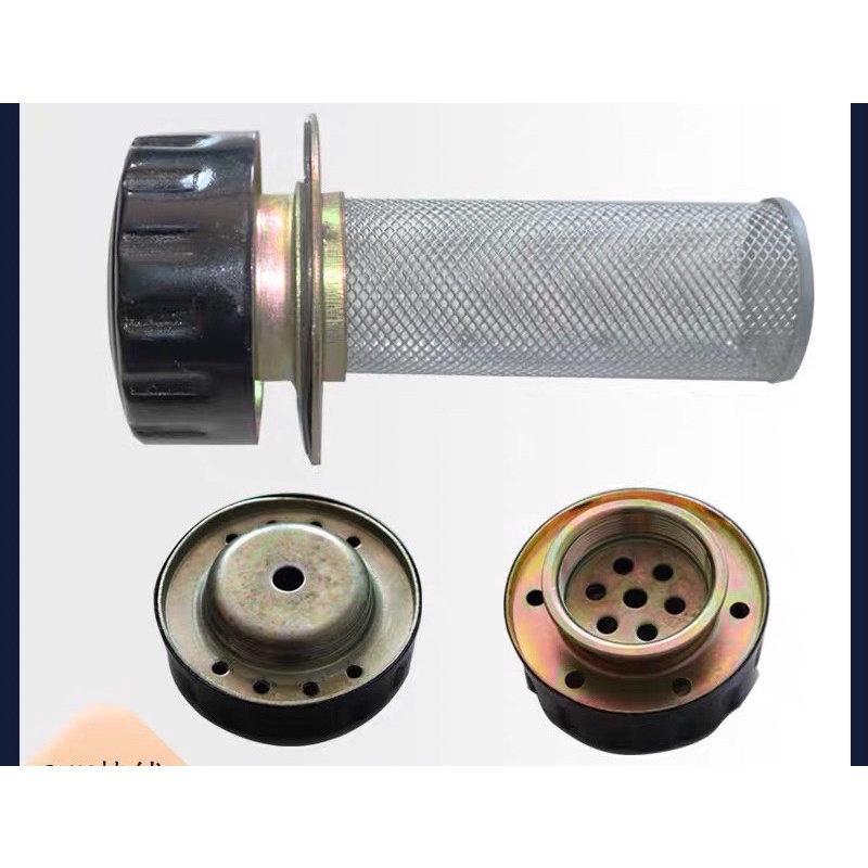 Nắp bình dầu máy xúc lật, nắp nhựa, nắp sắt, ren trong, ren ngoài