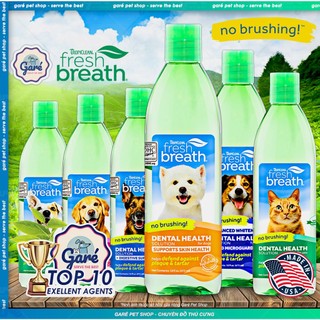 473ml - Nước vệ sinh răng miệng TropiClean đủ vị cho Chó Mèo đủ vị - TropiClean Fresh Breath Oral Care Water Additive
