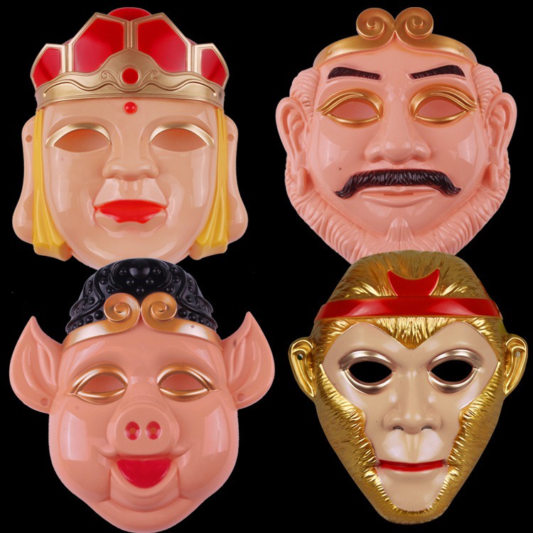 MẶT NẠ 4 Thầy Trò Đường Tăng Chu Bát Giới Tây Du Kí Tôn Ngộ Không Sa Tăng Sư Phụ Đường Tăng cho bé hóa trang