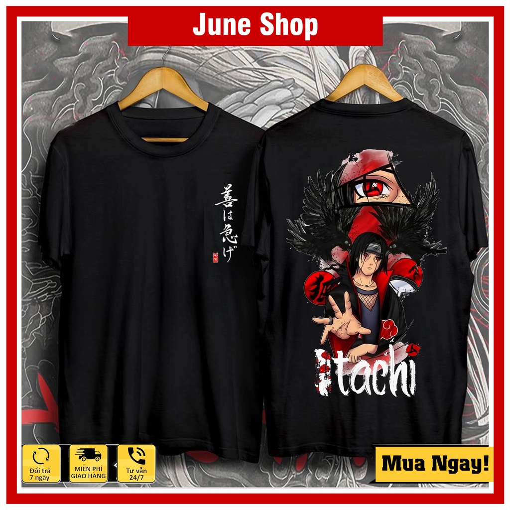 Áo Naruto mẫu mới, Áo Anime in hình Uchiha Itachi, Naruto cực ngầu, giá rẻ