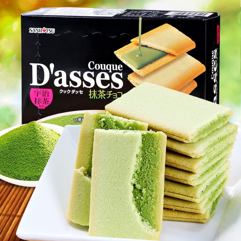 Bánh Quy Nhật Bản D'asses nhân Kem Socola Đen, Trắng, Trà xanh 90g