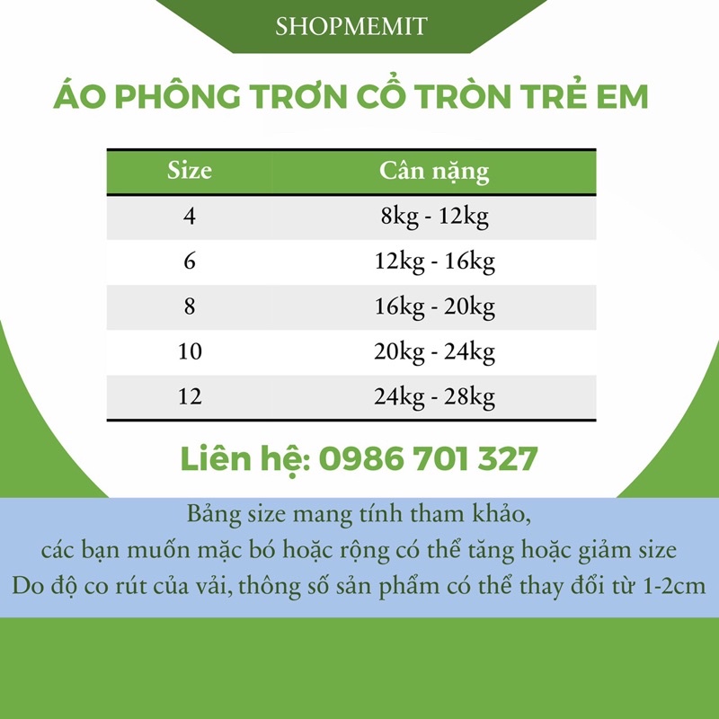Áo thun trẻ em nhiều màu, áo nhóm lớp nhận in theo yêu cầu tặng kèm tất
