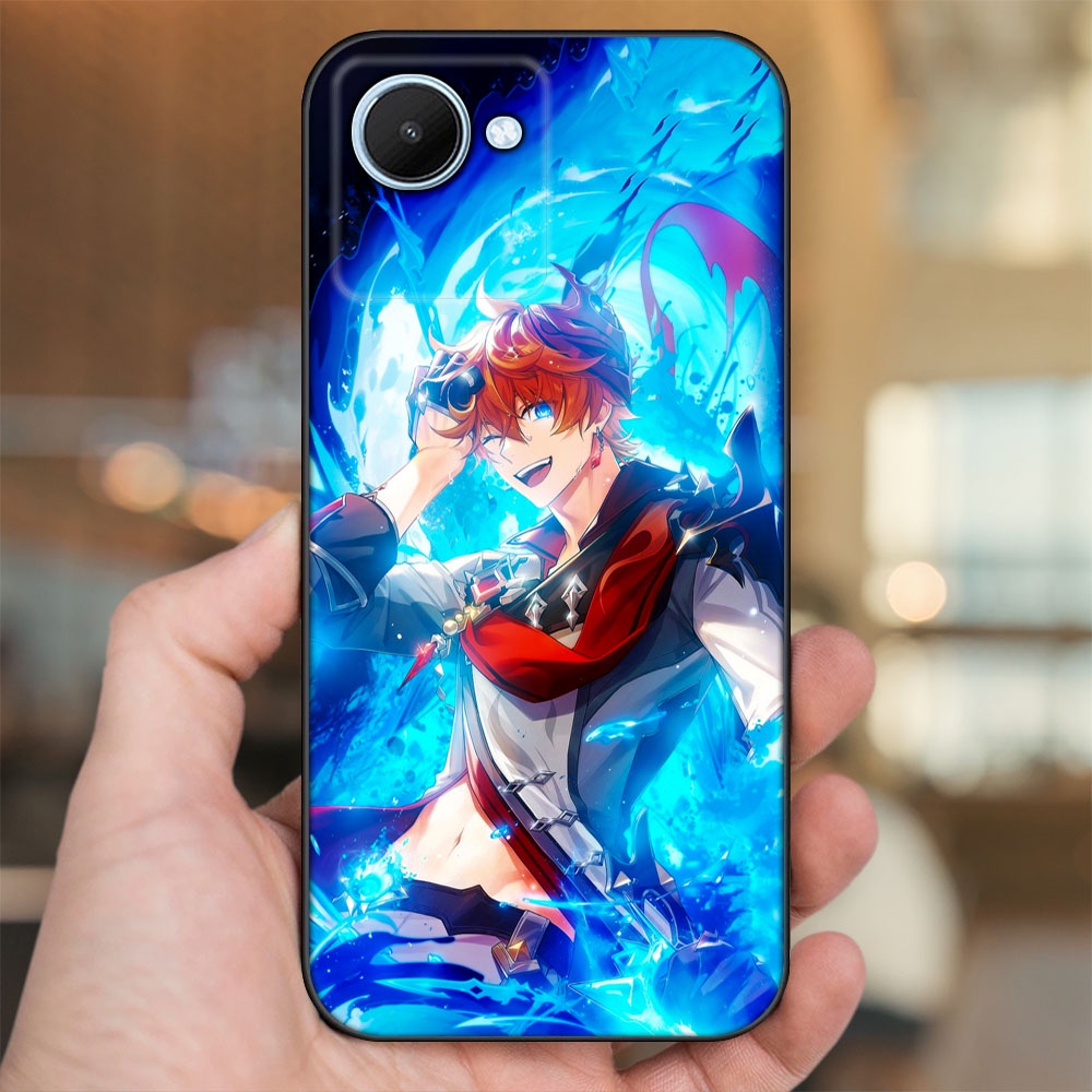 Ốp lưng Realme C30s viền đen in hình Tartaglia Childe Genshin Impact