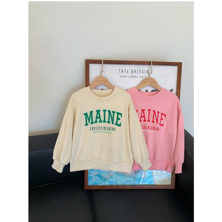 Áo sweater Tay Dài In Chữ Phong Cách Hàn Quốc Thời Trang Mùa Thu Mới 2022 Dành Cho Bé Gái