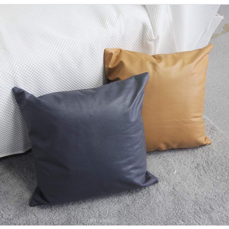 (Siêu Mềm-Xịn) Gối Giả Da Tựa Lưng Sofa Phòng Khách, Gối Vuông Cao Cấp Trang Trí Sang Trọng