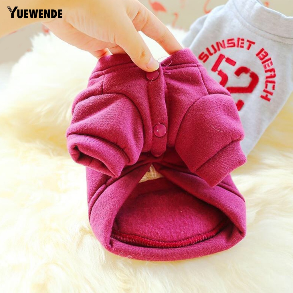 [Yue.z] Áo Khoác Hai Chân Bằng Vải Lông Thoải Mái Chống Cắn Dành Cho Chó Mèo