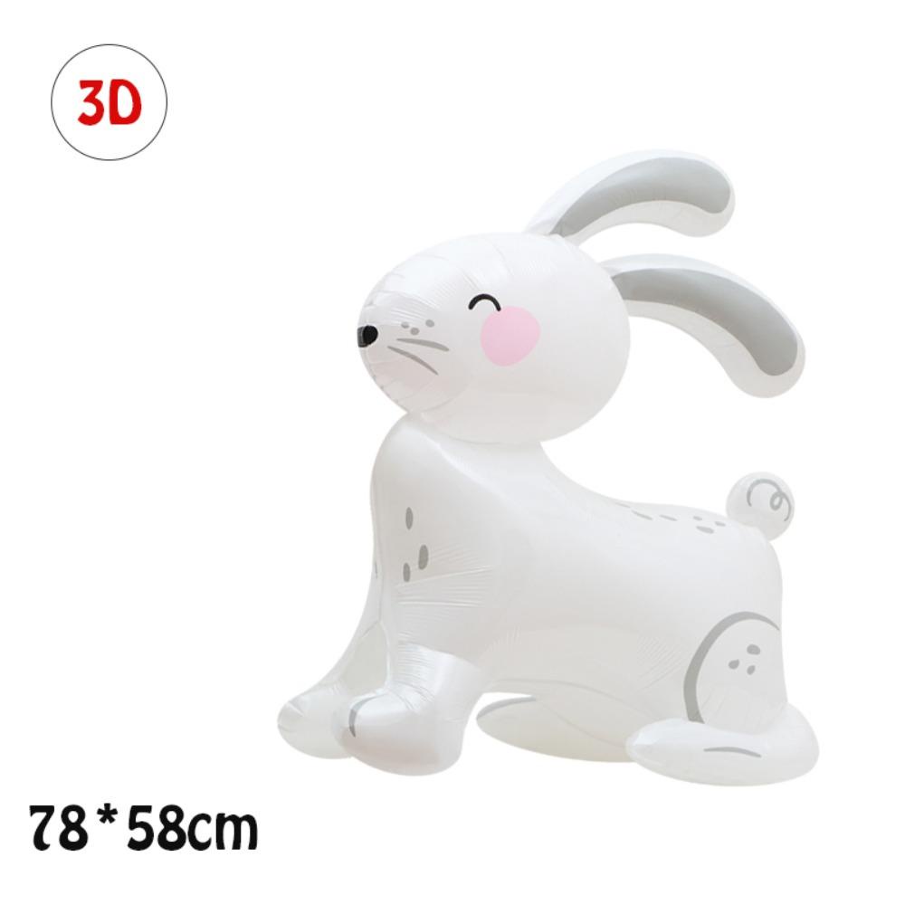 Set 1 / 2 Đồ Chơi Bơm Hơi Bằng Lá Nhôm Hình Động Vật 4D Dễ Thương Trang Trí Tiệc Cưới / Sinh Nhật