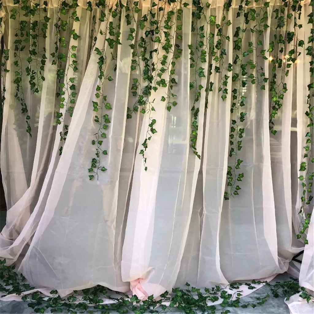 Dây lá thường xuân 2m3 trang trí decor ban công quán cafe
