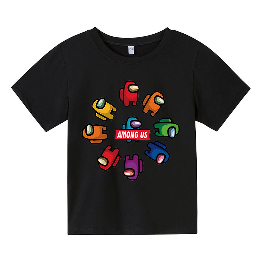 Áo thun trẻ em Among us, 4 màu, có size người lớn, King Cotton