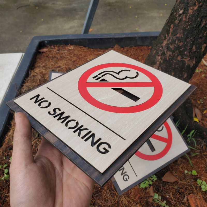 Bảng no smoking, smoking area