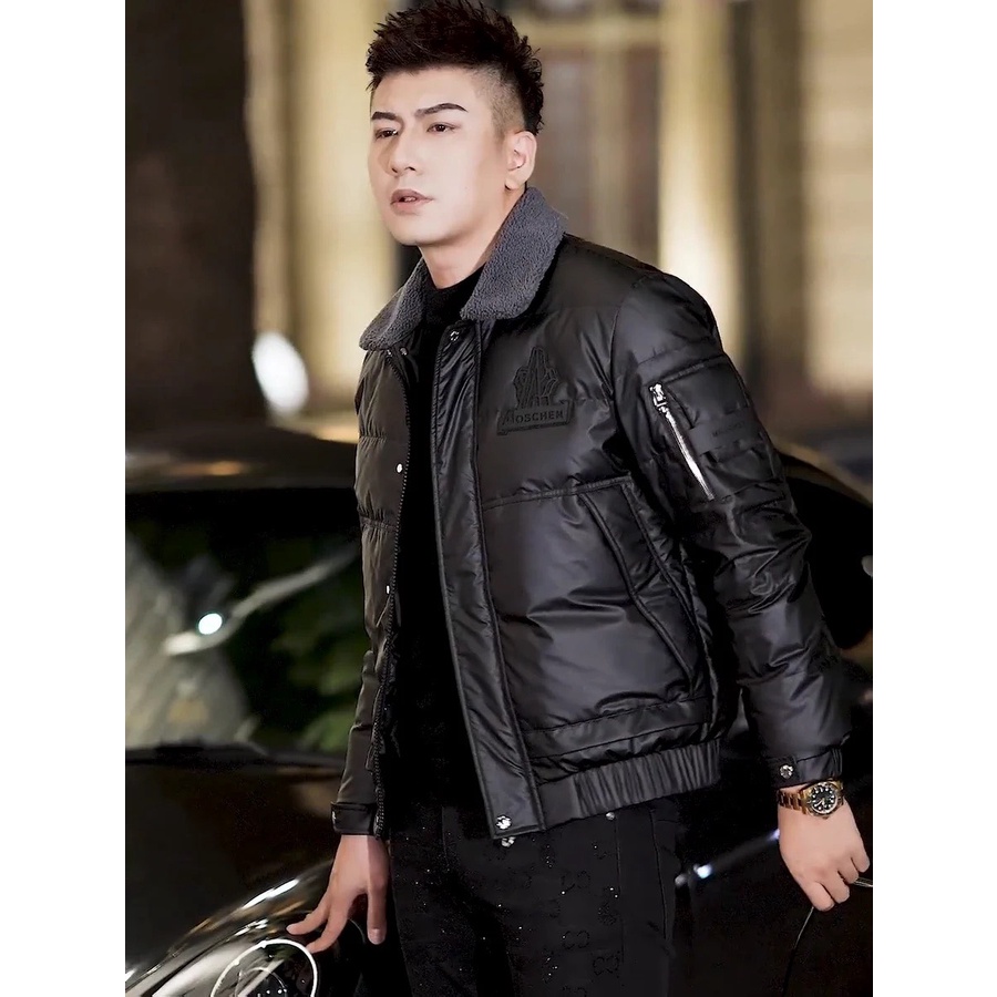 Áo Phao Nam Q. Châu cao cấp siêu ấm màu đen, Áo khoác nam cao cấp 2022