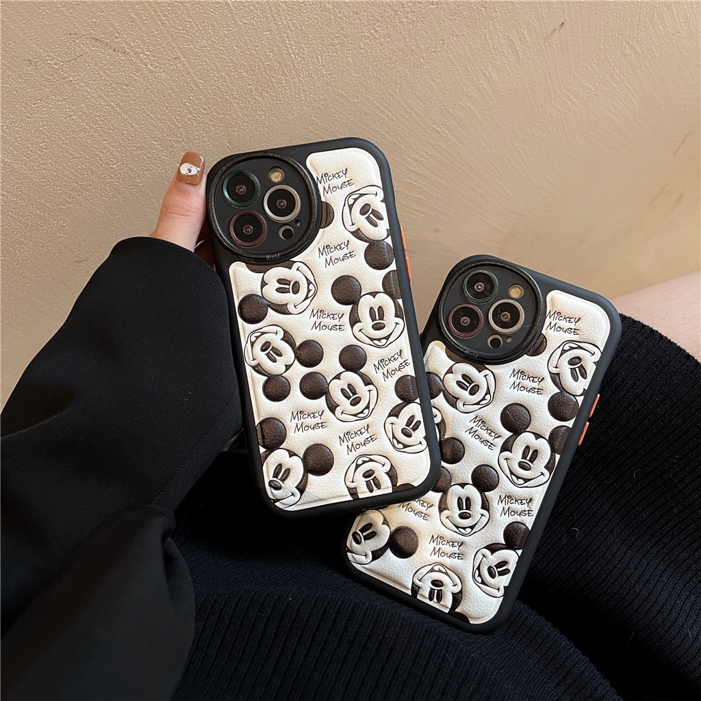 Ốp Điện Thoại Da Viền tpu Dẻo In Họa Tiết Hoạt Hình Góc Tròn Cho iphone 15 pro max 14 pro max 13 pro max 12 pro max