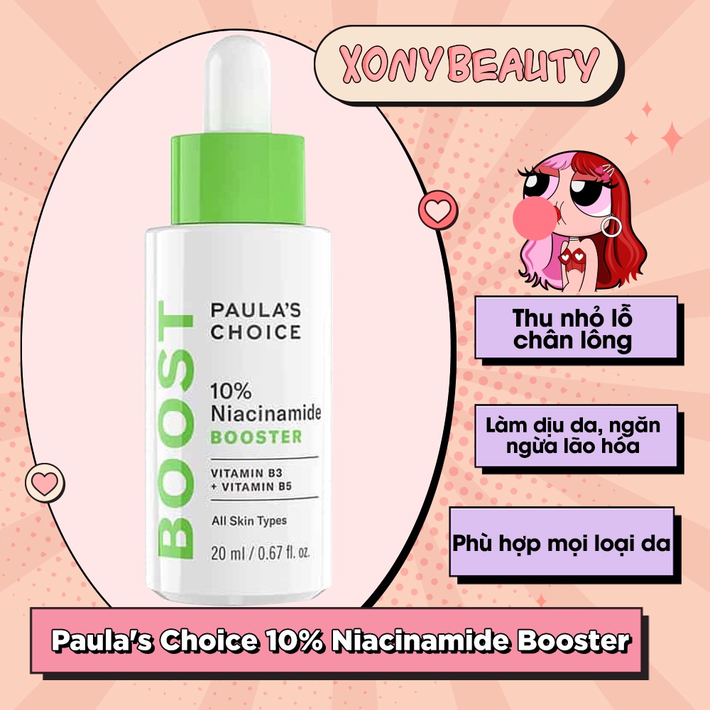 (Chính hãng) Paula's Choice 10% Niacinamide Booster- Tinh chất Thu Nhỏ Lỗ Chân Lông, Làm Sáng Da 20ml