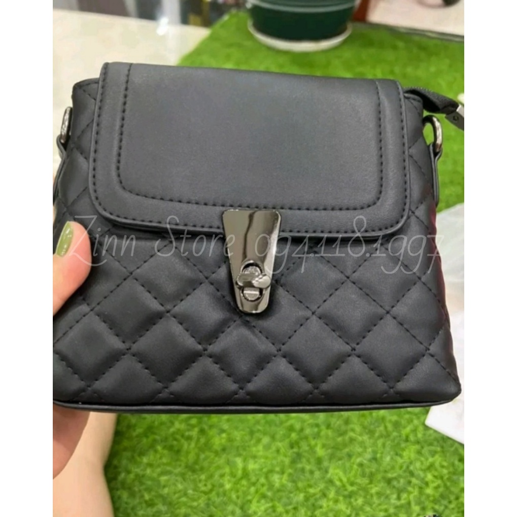 Túi Đeo Chéo Đeo Vai Dáng Vuông Khóa Xoay Phối Dây Xích Siêu Xinhh TTX159