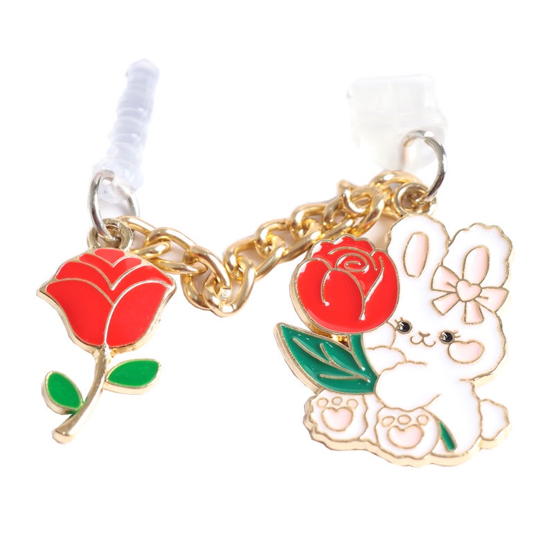 Nút Cắm Chống Bụi Cho Cổng Sạc Điện Thoại Di Động Hình Thỏ Hoạt Hình Dễ Thương