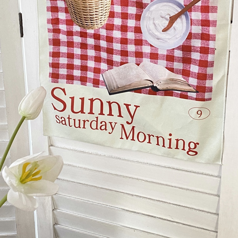 Thảm Treo Tường Trang Trí In Hình Thức Ăn Phong Cách Hàn Quốc