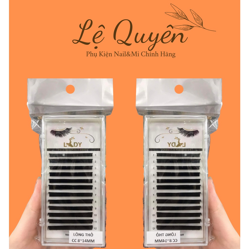 Mi Lông Thỏ Lady_Sợi Mi Siêu Mềm, Bắt Keo Mix 8-14mm