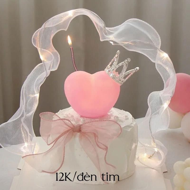 đèn trái tim phát sáng hồng