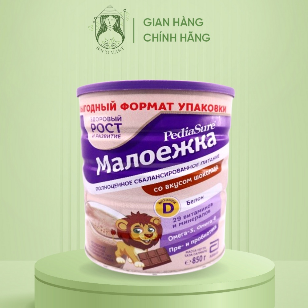 Sữa Bột Pediasure Nga bổ sung dinh dưỡng cho trẻ 850g Và 400g Hương Vani, Socola Baco Mart