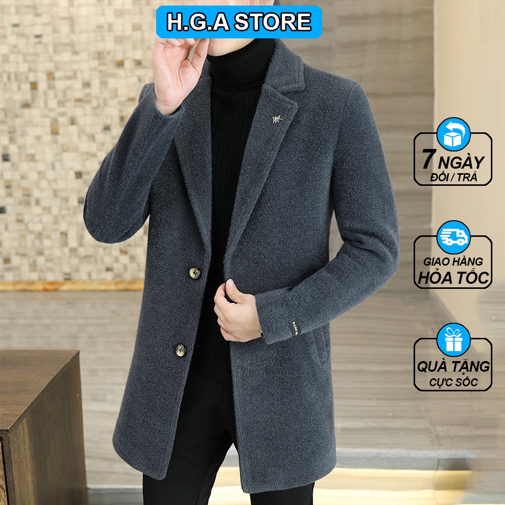 Áo Khoác Dạ Nam Hàn Quốc, Vest Dạ Nhập Khẩu Cao Cấp, Mềm Mịn, Form Dáng Đẹp, Không Xù Không Phai Màu