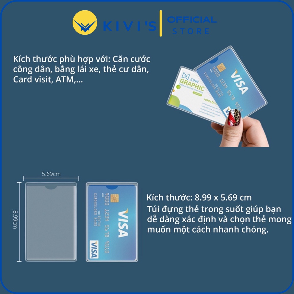 Túi đựng thẻ căn cước công dân, bằng lái xe, ATM, Card visit, CMND, CCCD