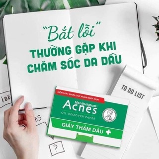 Giấy thấm dầu acnes 100 tờ siêu tiện lợi thấm hút dầu nhanh