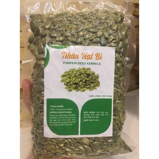 500 gram nhân hạt bí đã tách vỏ ấn độ