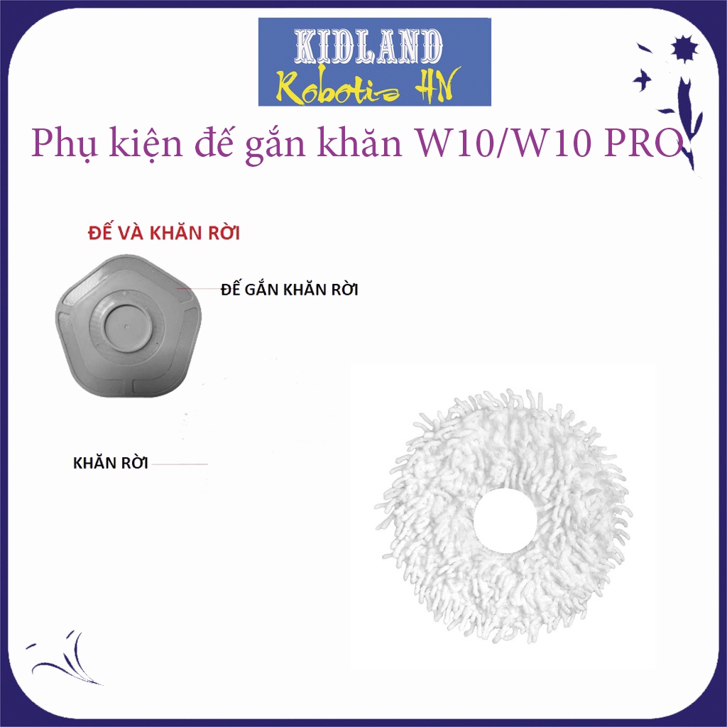Phụ Kiện đế rời ,phụ kiện thay thế Cho Dreame W10 W10 Pro Tấm Lau Nhà Phụ Tùng Robot Hút Bụi