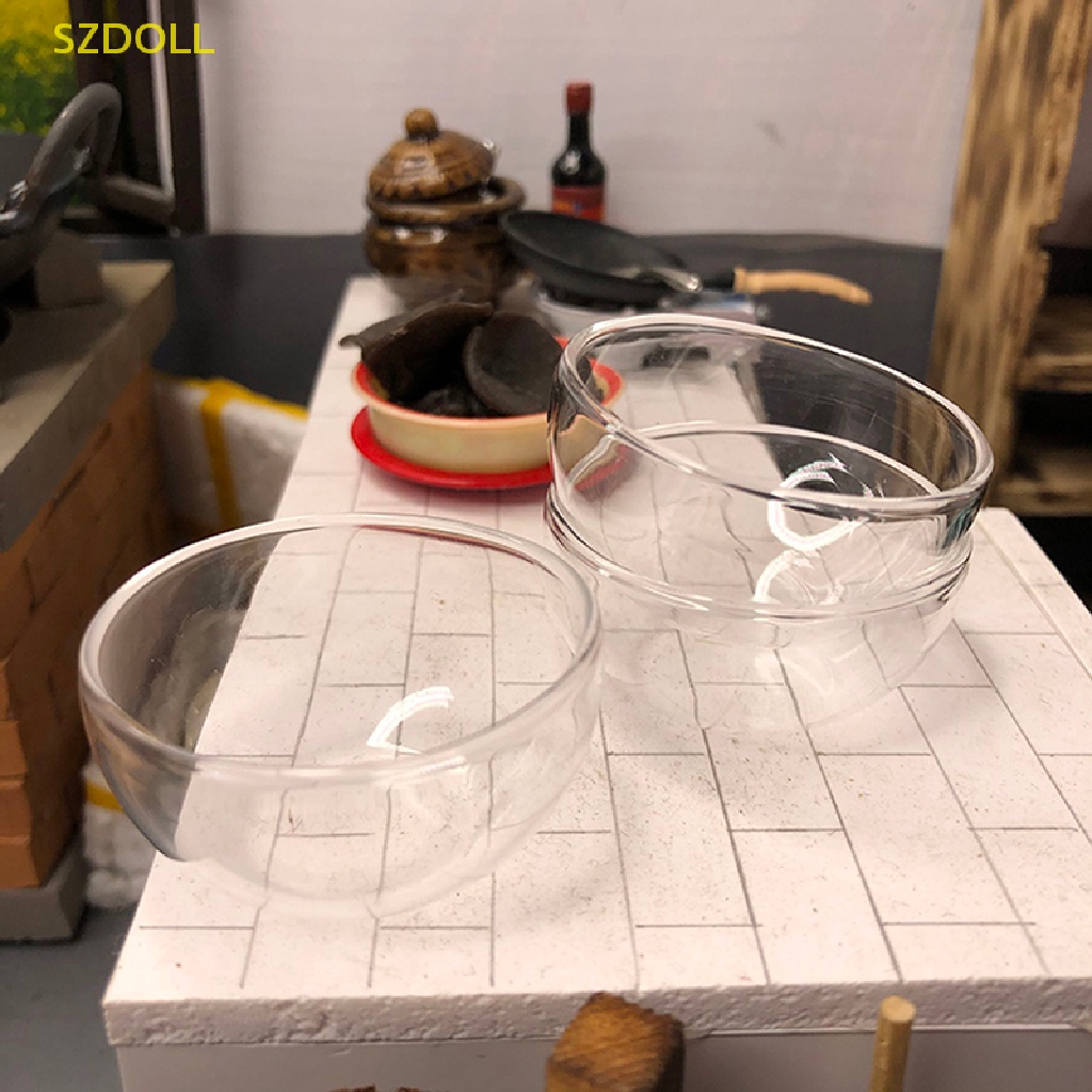 Tô Thủy Tinh Mini Đựng Trái Cây / Salad 1: 12 Trang Trí Nhà Búp Bê