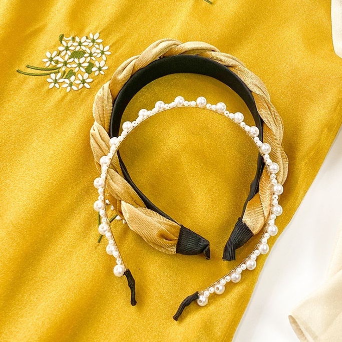 [HB Gift] Băng đô bườm xược dạng mẫn và ngọc trai nhân tạo LAMME nhiều màu (tặng ngẫu nhiên)