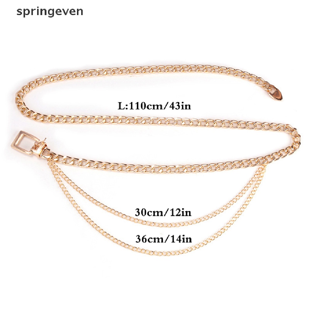 Thắt Lưng Dây Xích Kim Loại Nhiều Lớp Dáng Dài Thời Trang Cho Nữ