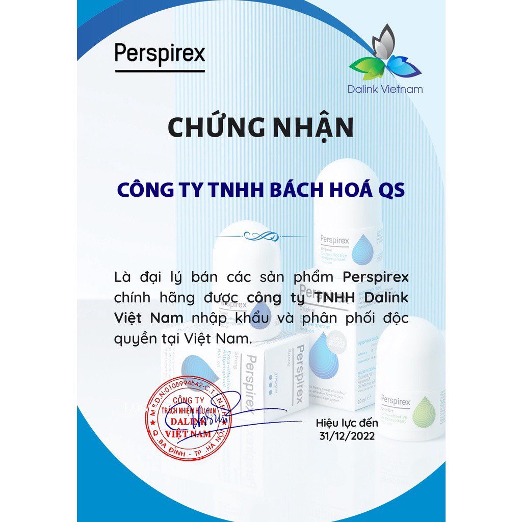 Lăn Khử Mùi Perspirex Cao Cấp Cho Mọi Loại Da Từ Nhẹ Tới Nặng 20ml Strong (loại mạnh) - Lăn nách khử mùi