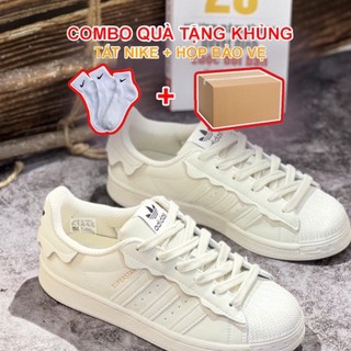Giày Thể Thao Adidas Superstar Trắng, Giày Sneaker Adidas mũi sò bản S.Cấp full size nam nữ