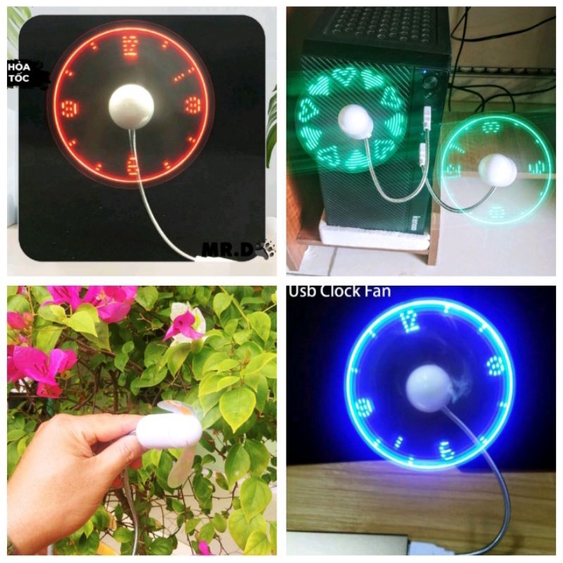 QUẠT ĐÈN LED ĐỒNG HỒ CHẠY HIỆU ỨNG SIÊU ĐẸP MẪU MỚI HÀNG LOẠI TỐT