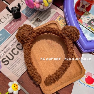 Cài tóc tai gấu xù cute