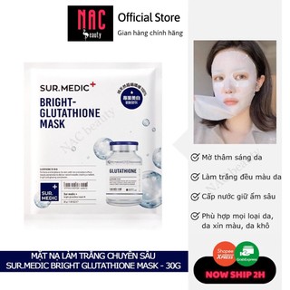 Mặt Nạ Dưỡng Trắng SURMEDIC Bright Glutathione Mask ( Lẻ 1 Miếng )