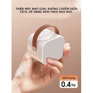 Loa kèm mic bluetooth karaoke K1 mẫu mini dễ thương, Âm Thanh Siêu Hay, Thiết Kế Sang Trọng Nhỏ Gọn