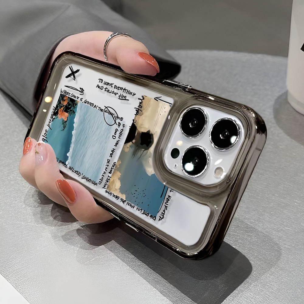 Ốp Điện Thoại Trong Suốt In Hình Đám Mây Cho iphone 14ProMax 13 11 12 7Plus X XR XS Max 8 7