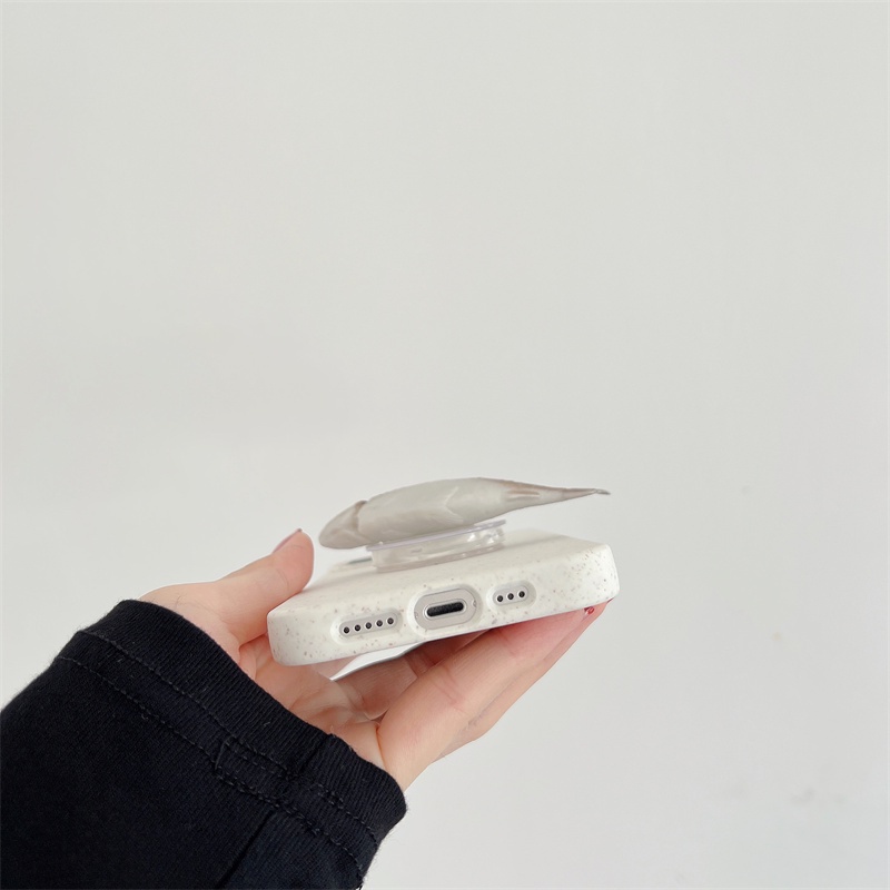 Ốp Điện Thoại Cứng Viền Tpu Dẻo Họa Tiết Cá Muối Đơn Giản Dễ Thương Chống Sốc Cho iPhone 14 13 12 11 Pro Max