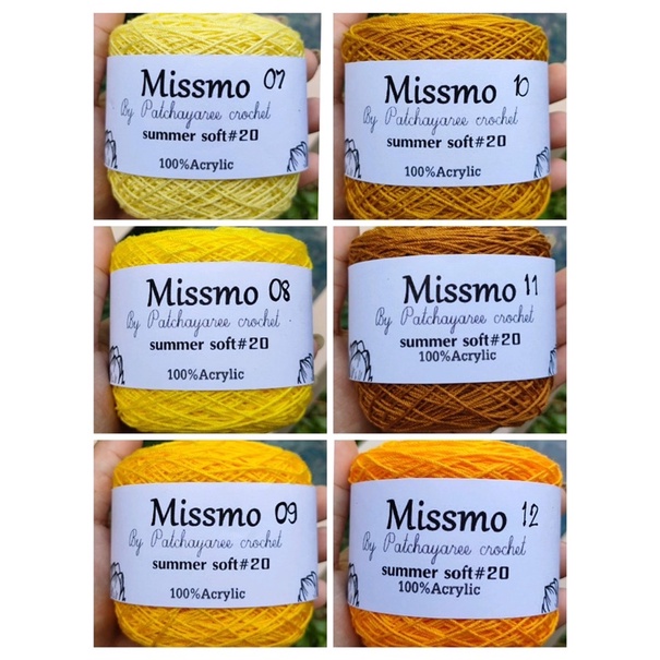 Sợi Missmo  cuộn 200gram - Màu 01-50