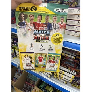 Túi thẻ cầu thủ bóng đá match attax update multi pack2 mùa 22/23