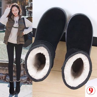 Giày boot đi tuyết lót lông cừu dày dặn giữ ấm mùa thu đông phong cách hàn quốc mới 2020 cho nữ