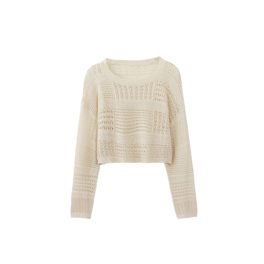 Áo chống nắng NZN tay dài cổ tròn thiết kế đục lỗ thời trang mùa hè hàng mới