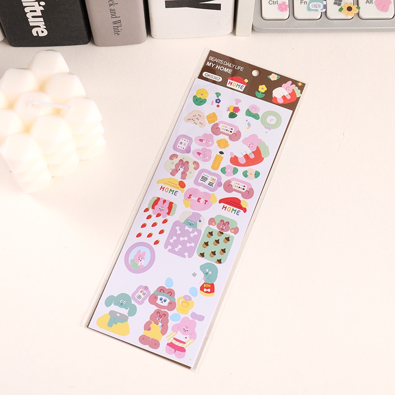 Miếng Dán Trang Trí Hình Gấu Goo Dễ Thương GK0361