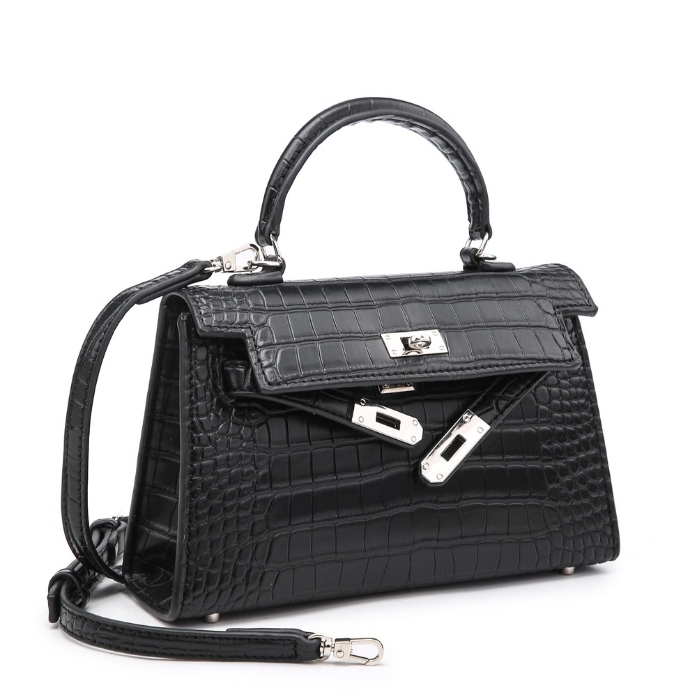 +Túi xách HM đeo chéo da sần, da rắn size 20 tặng kèm khăn quấn túi giá rẻ