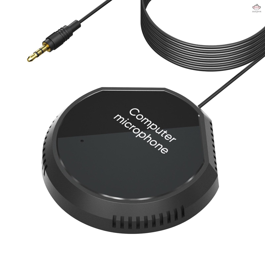 Micro Để Bàn Xoay 360 Độ Tiện Dụng° Mic Thu Âm Đa Hướng Jack 3.5mm Tương Thích Với Windows Mac Cho PC Laptop