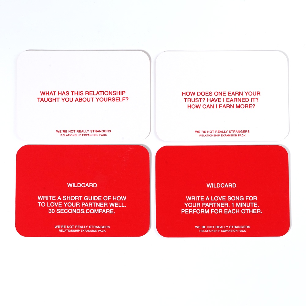 Bộ 50 Thẻ Bài Trò Chơi We 'Re Not Really Strangers - Honest Dating Mở Rộng