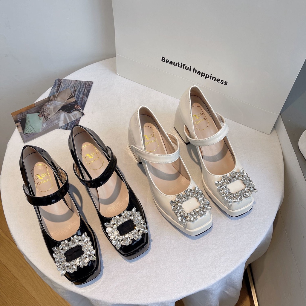 Giày Cao Gót Đính Đá Thời Trang Hàn Quốc Dành Cho Nữ