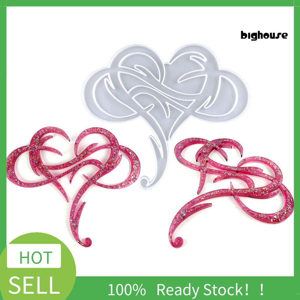 Khuôn Silicone Epoxy Hình Trái Tim Linh Hoạt Chịu Nhiệt Chống Dính Dễ Tháo Gỡ DIY Sáng Tạo Cho Tường